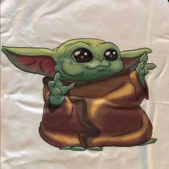 Star Wars Baby Yoda Raglan Tee, size large - Picture 2 of 2